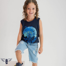 Bermuda Jeans com Lycra - ENGO-BER0J12